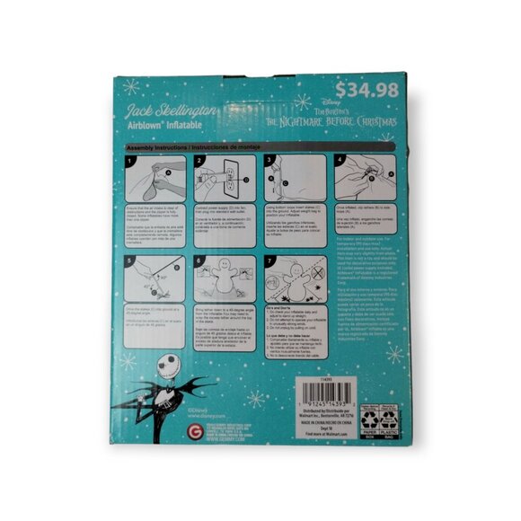 Disney JACK SKELLINGTON Nightmare Before Christmas Airblown Inflatable 5.5 Ft. - Picture 3 of 8